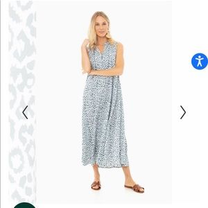 Emerson Fry Charcoal Leopard Sleeveless Caftan